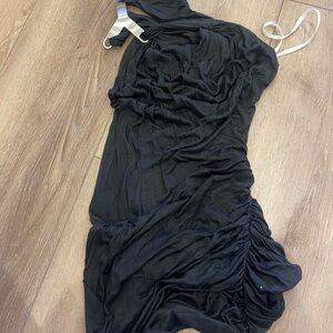 Rick Owens Black Draped Dress